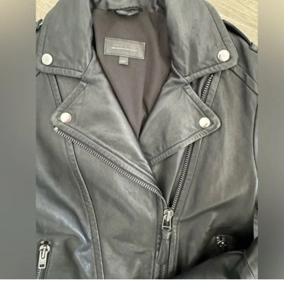 Mackage for Aritzia Black Lamb Skin Leather Moto Jacket Size XS - Picture 3 of 13